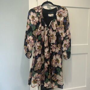 Anthropologie floral black dress - never been worn